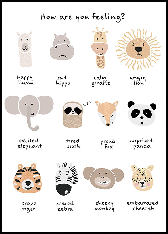 Children's calming meditation emotions print 1  Plakat - Posterbox