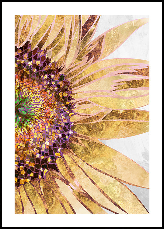 Golden sunflower Plakat - Posterbox