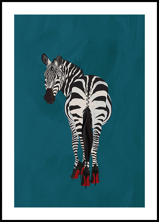 Zebra heels Plakat - Posterbox