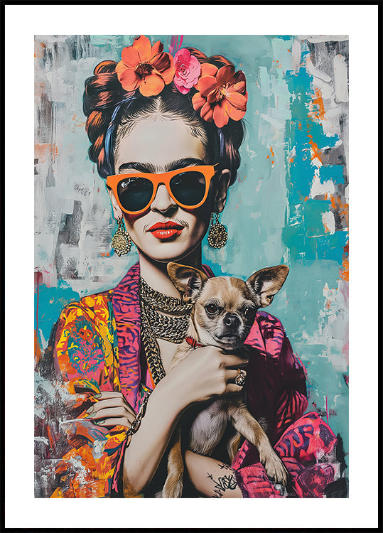 Frida Chihuahua Plakat - Posterbox