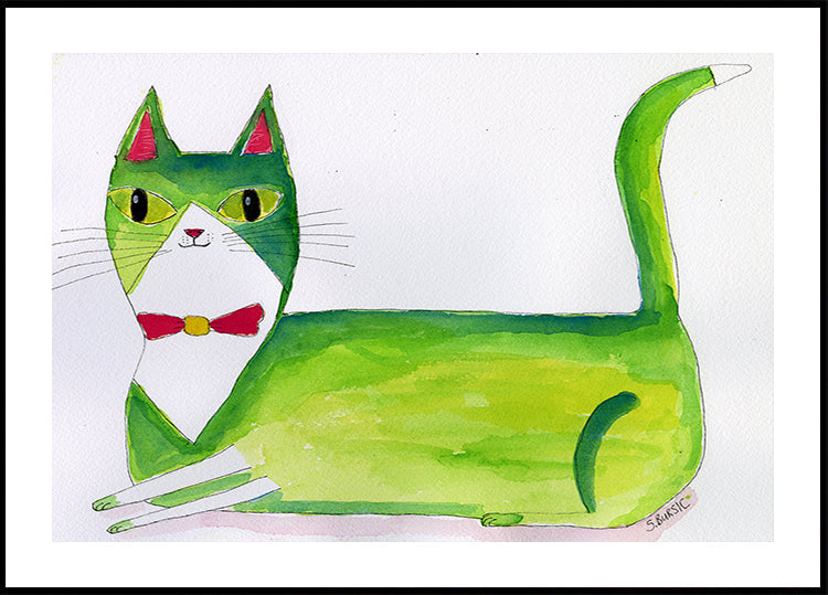 The green cat Plakat - Posterbox