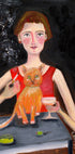 Vintage woman with cocktail and cat Plakat - Posterbox