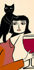 Wine and cat lover Plakat - Posterbox