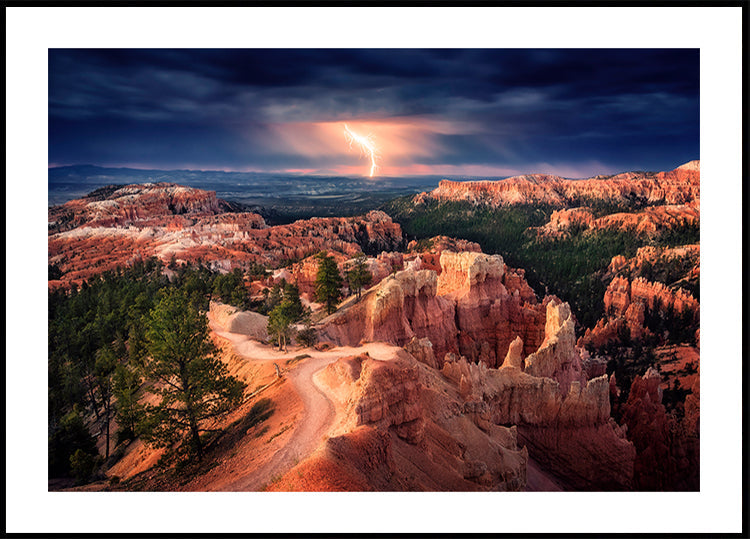 Lightning over Bryce Canyon - Posterbox