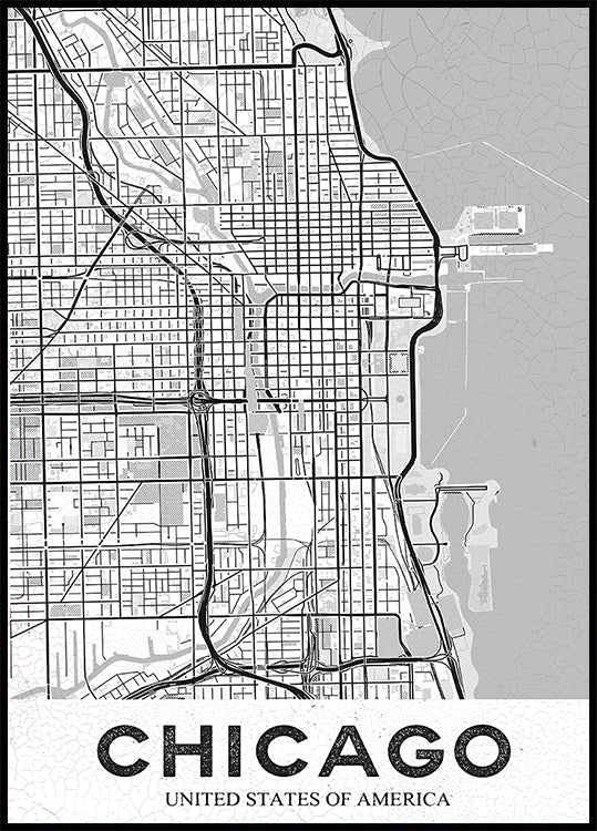 Chicago White Plakat - Posterbox