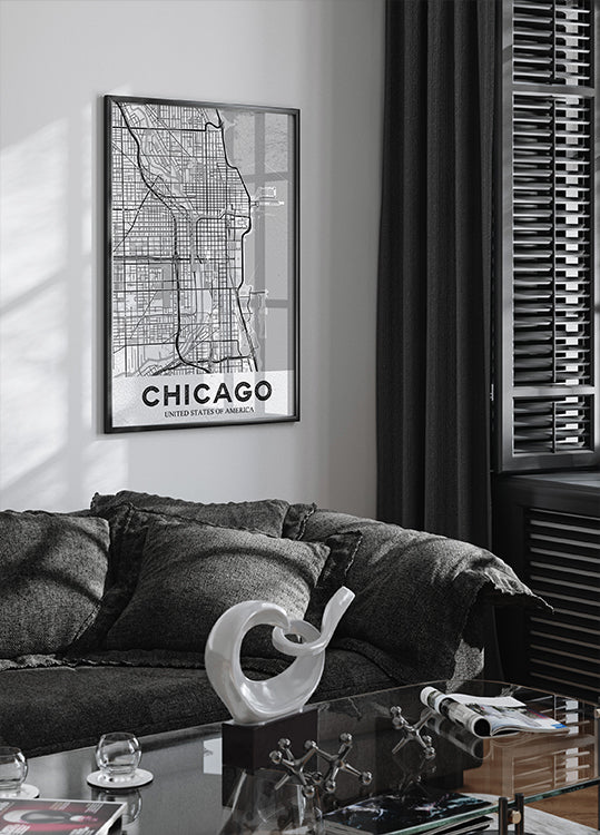 Chicago White Plakat - Posterbox