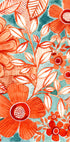 Red Daisies With Aqua Plakat - Posterbox