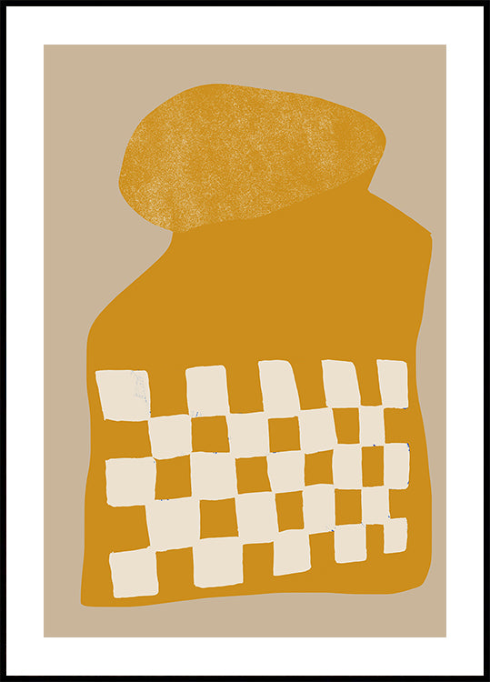 Golden Checkered Form - Posterbox