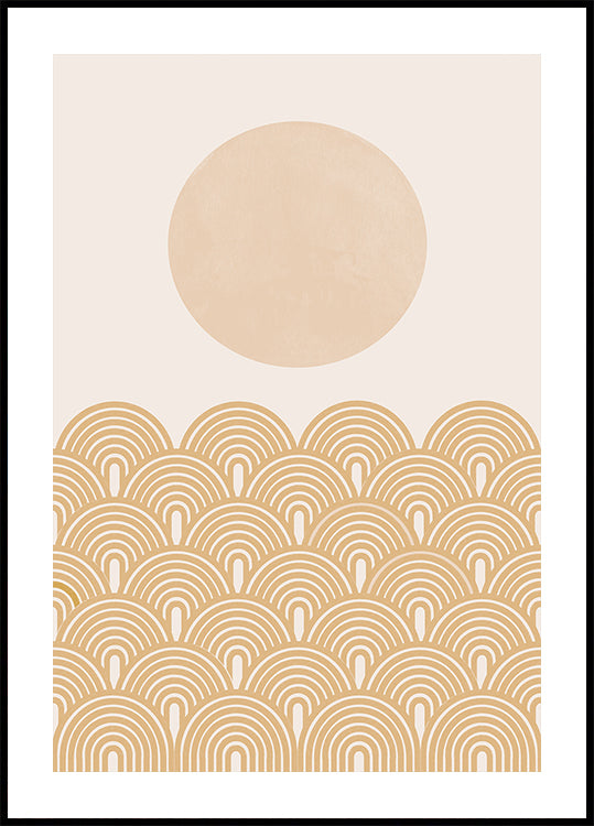 Golden Sun Waves - Posterbox