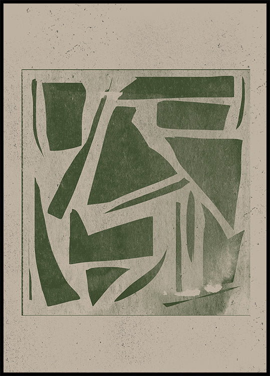 Green Geometric Maze - Posterbox
