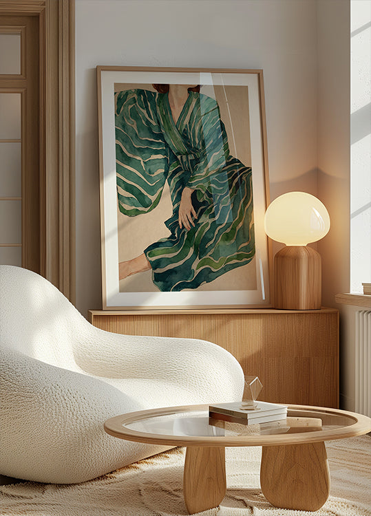 Green Kimono Flow - Posterbox