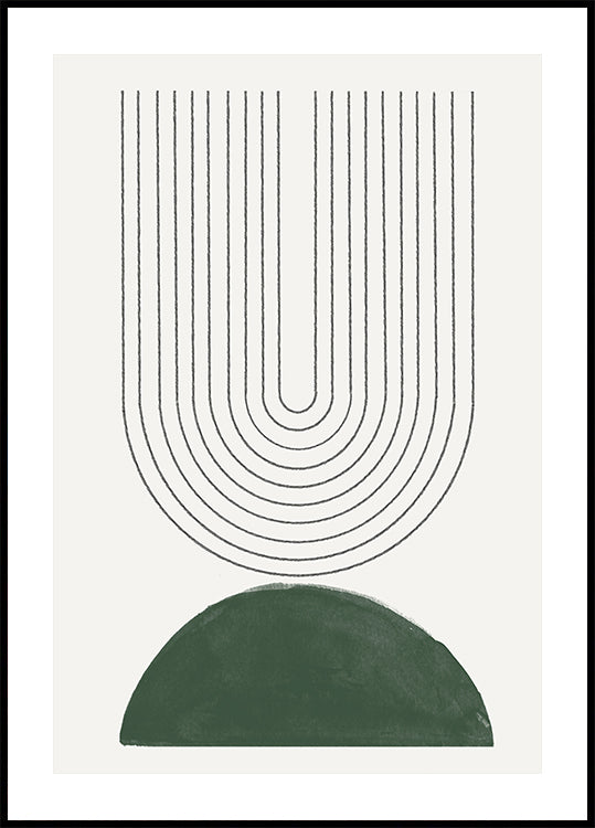 Green Mid Century Modern No.5 - Posterbox