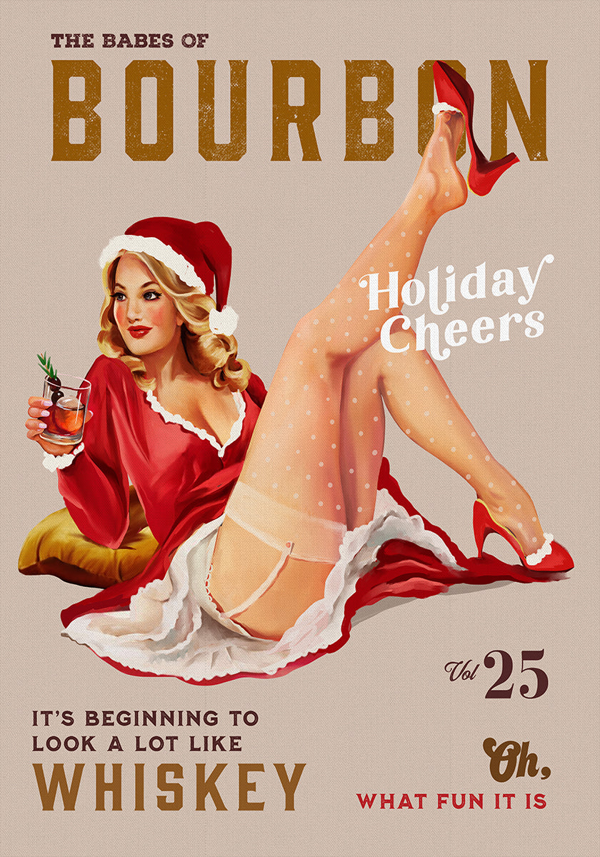 Babes of Bourbon Vol 25 Holiday Cheer Christmas Pinup Plakat - Posterbox