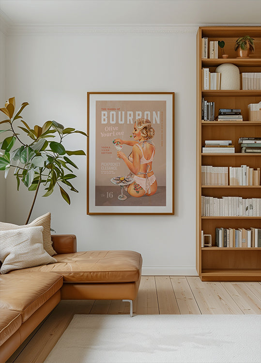 Bourbon Babe Vol 16 Vintage Vodka Martini Pin Up Girl Plakat - Posterbox