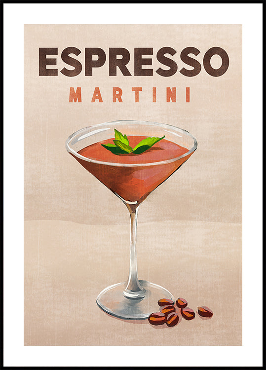Espresso Martini Cocktail Bar Decor Plakat - Posterbox