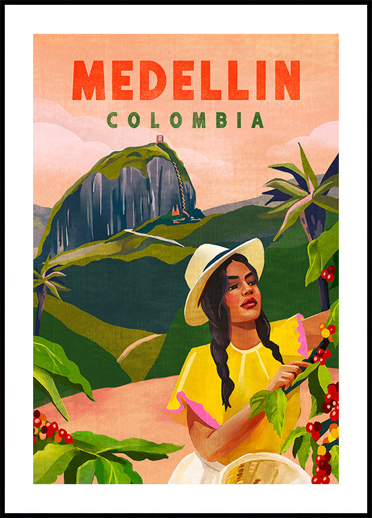 Medellin Colombia Travel Plakat - Posterbox