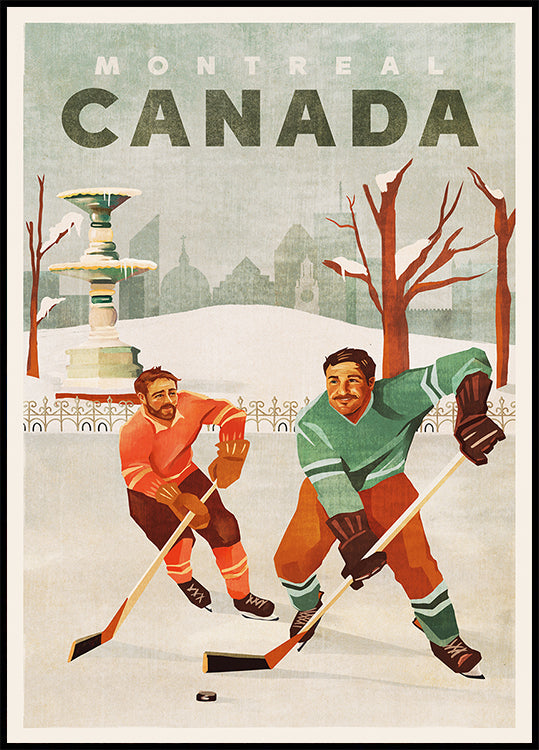 Montreal Canada Pond Hockey Guys Plakat - Posterbox