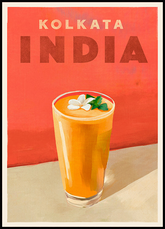 Travel Poster Cocktail Kolkata India - Posterbox