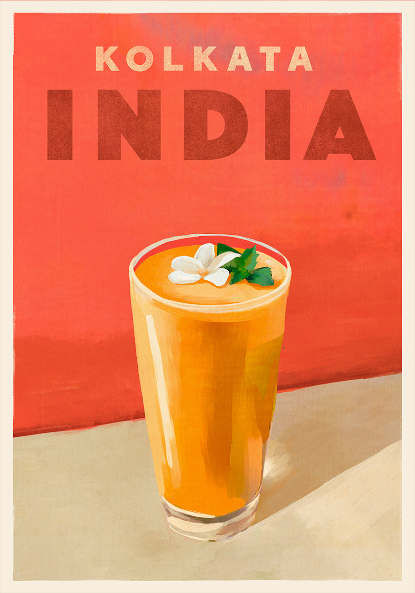 Travel Poster Cocktail Kolkata India - Posterbox