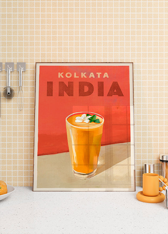 Travel Poster Cocktail Kolkata India - Posterbox
