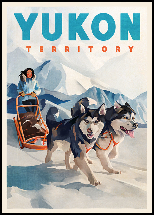 Yukon Territory Dog Sled Travel  Plakat - Posterbox