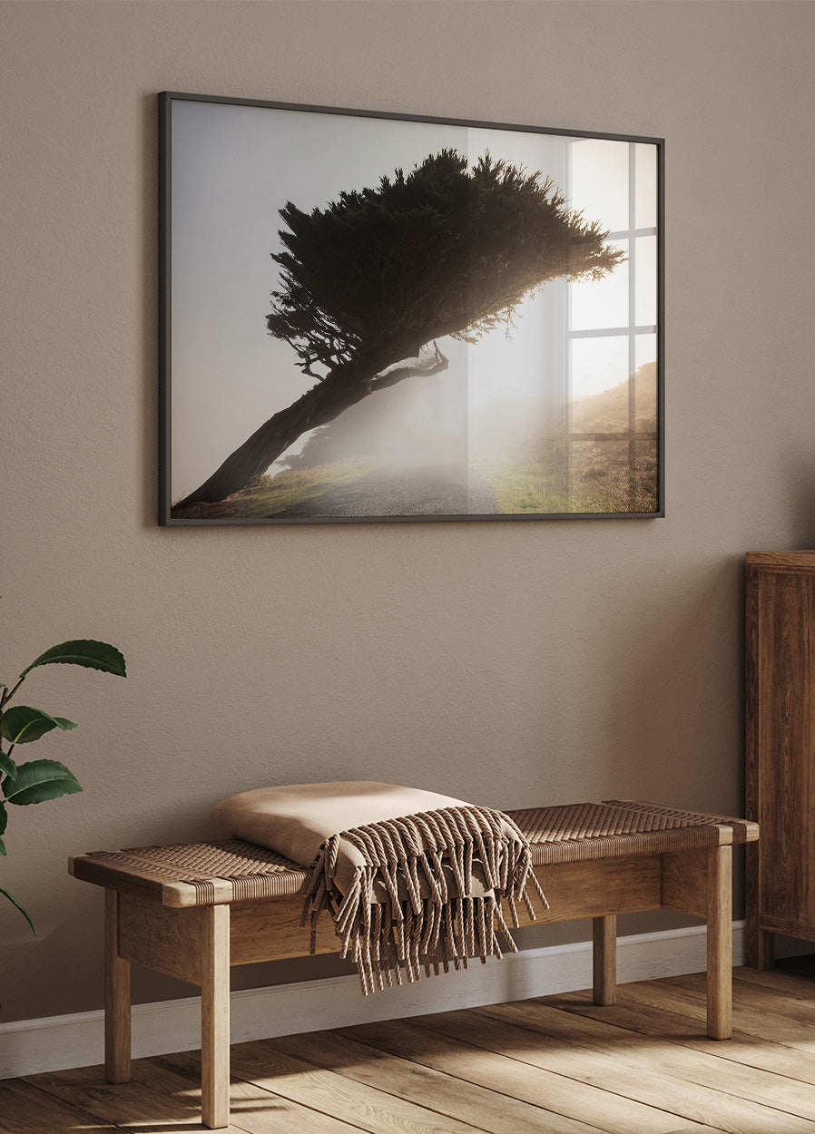 Poster „Gekippter Baum“ - Posterbox.dk