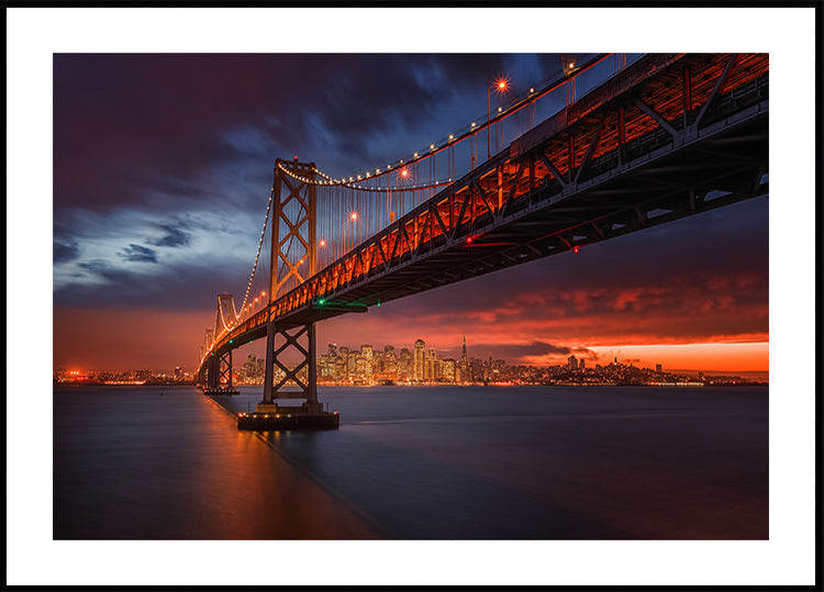 Bay Bridge at Night Plakat - Posterbox
