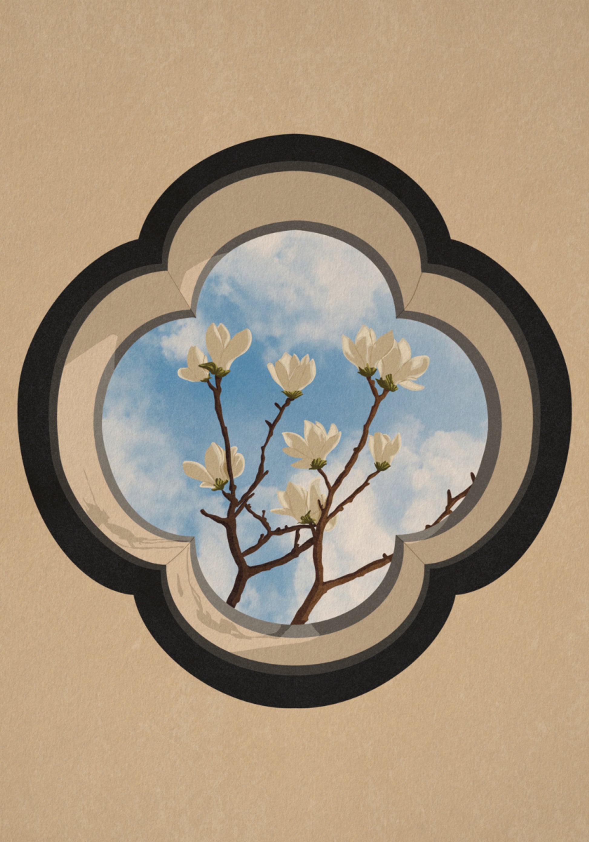 Magnolien-Himmelfenster
