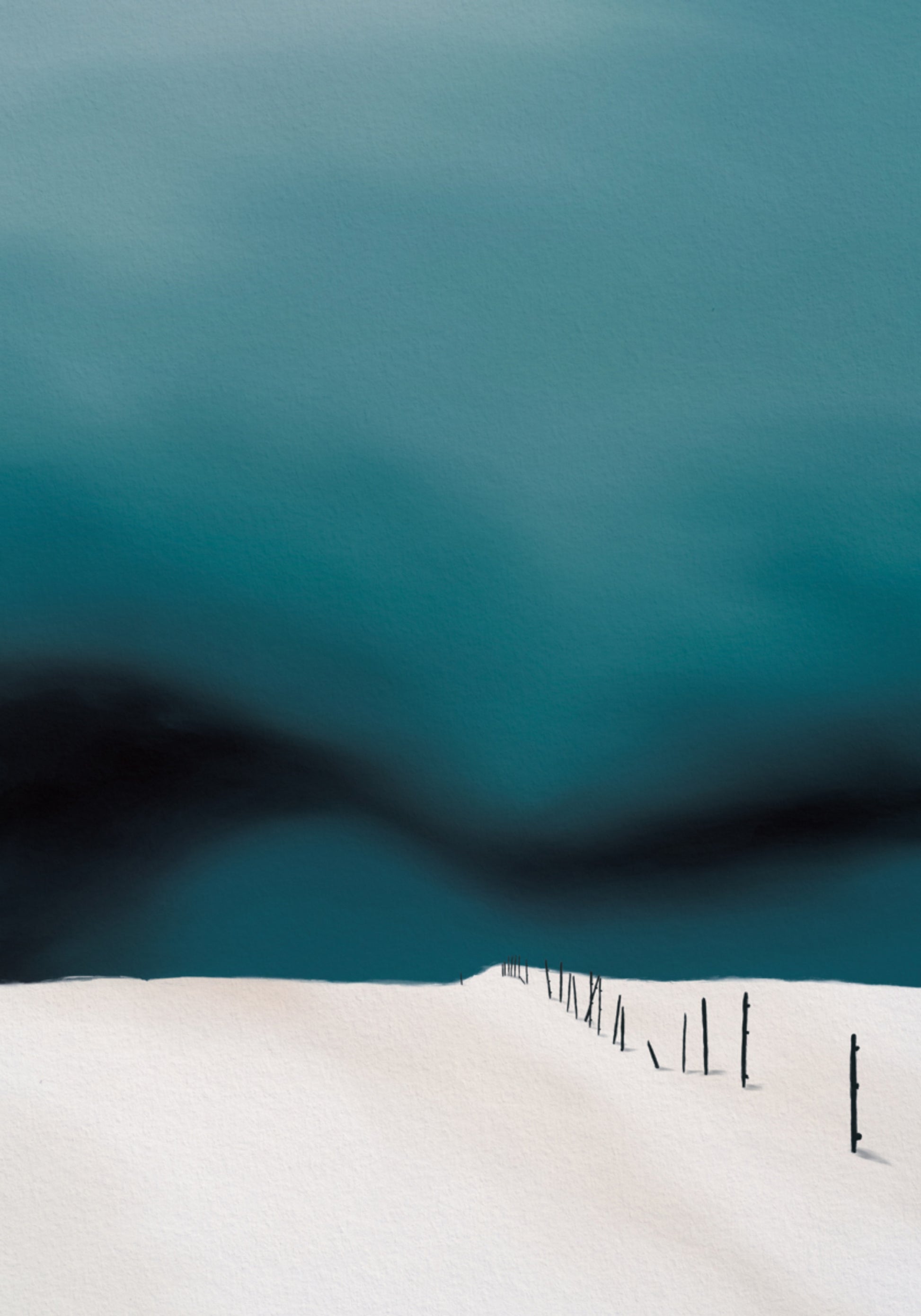 Minimale Winterlandschaft
