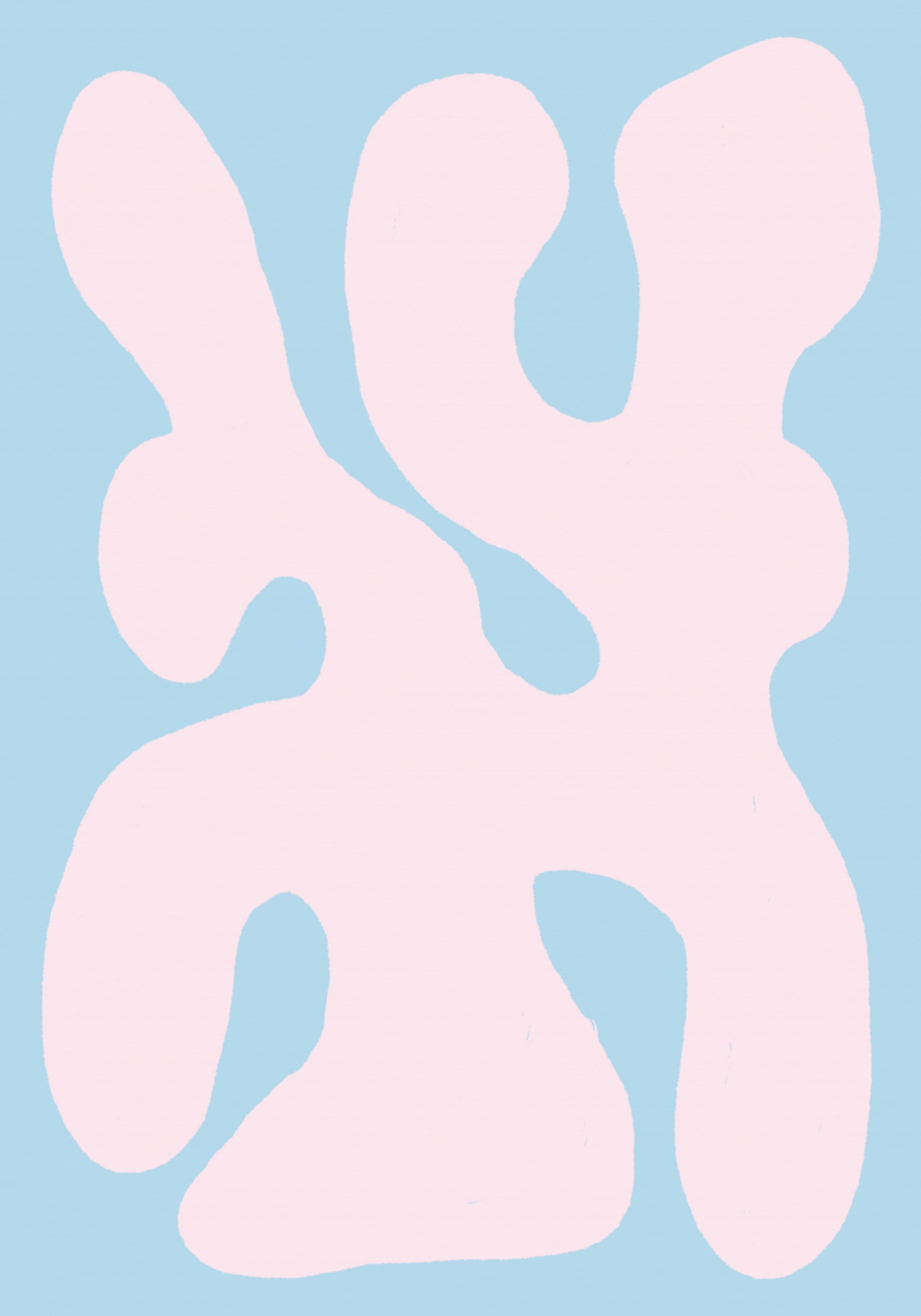 Flüssige, pastellfarbene, organische Form