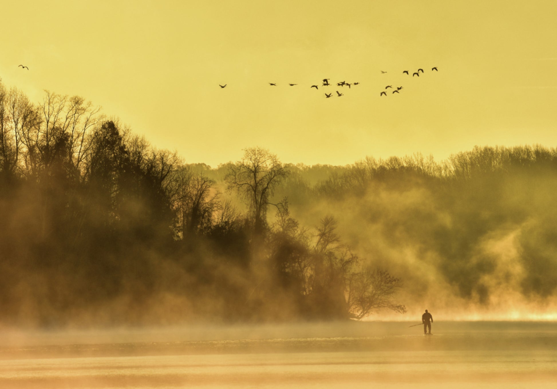 Goldene Nebel-Einzelfigur