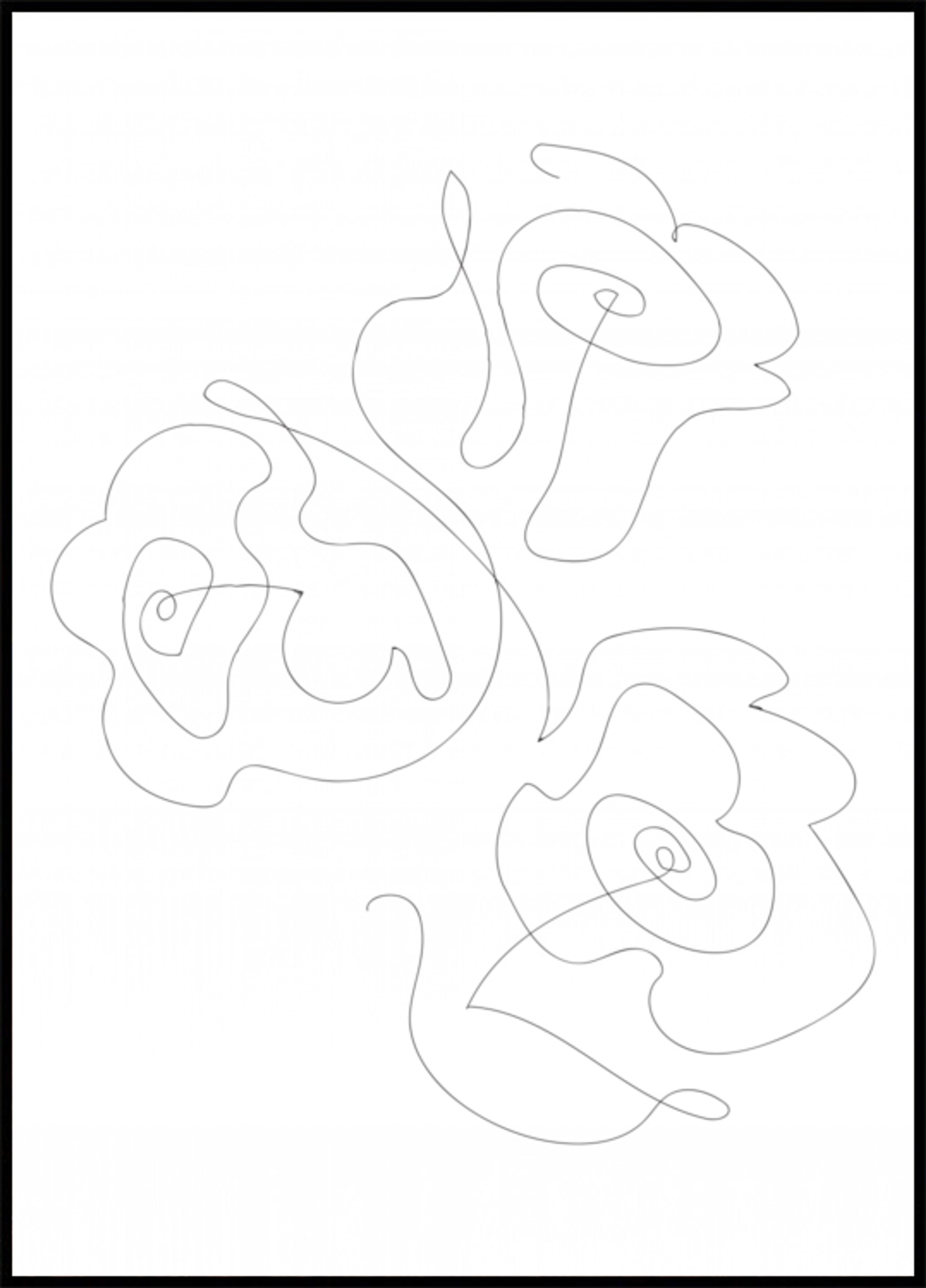 Minimalistische Linienblumen