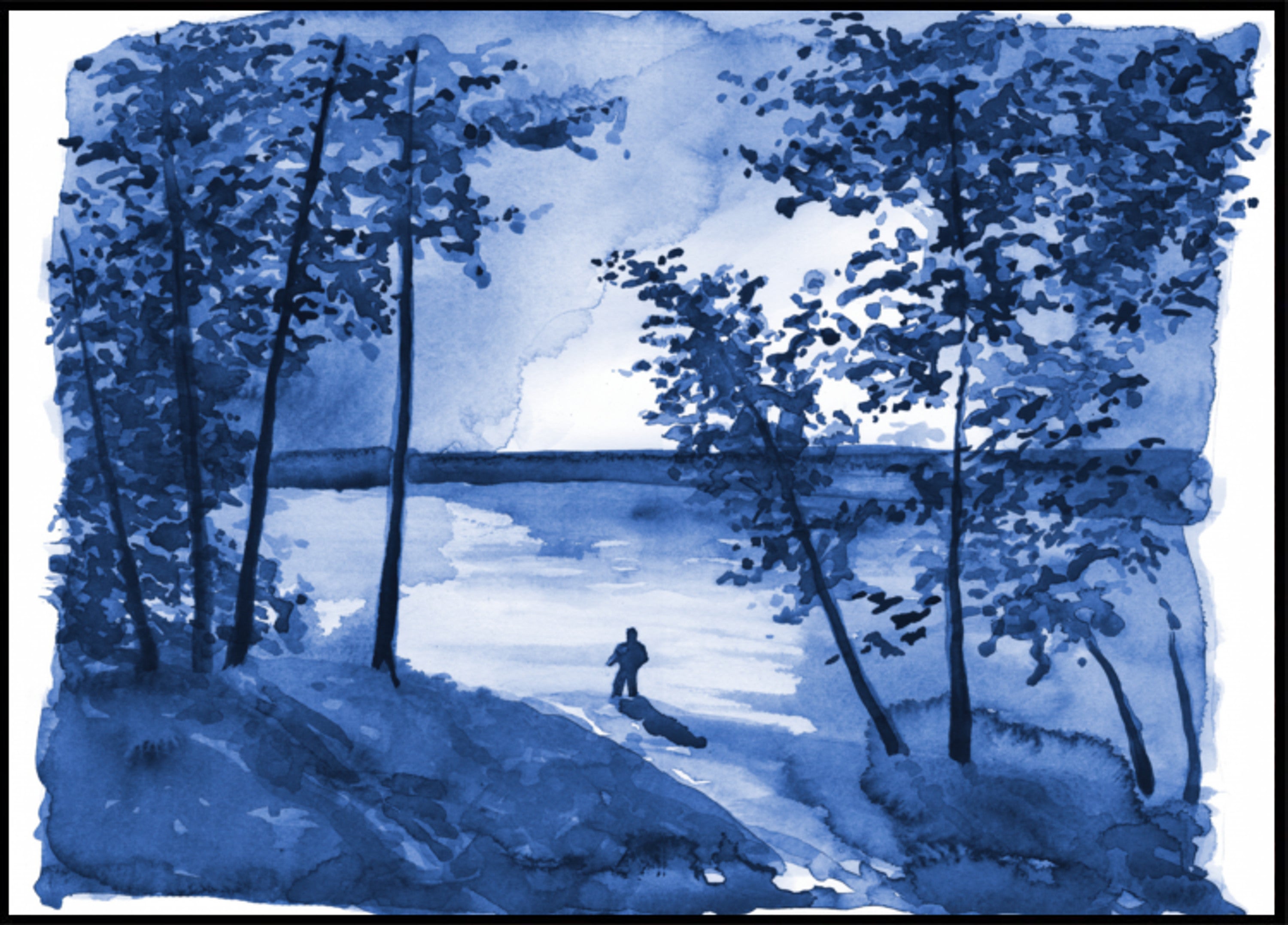 Blue Forest Lake Einsamkeit