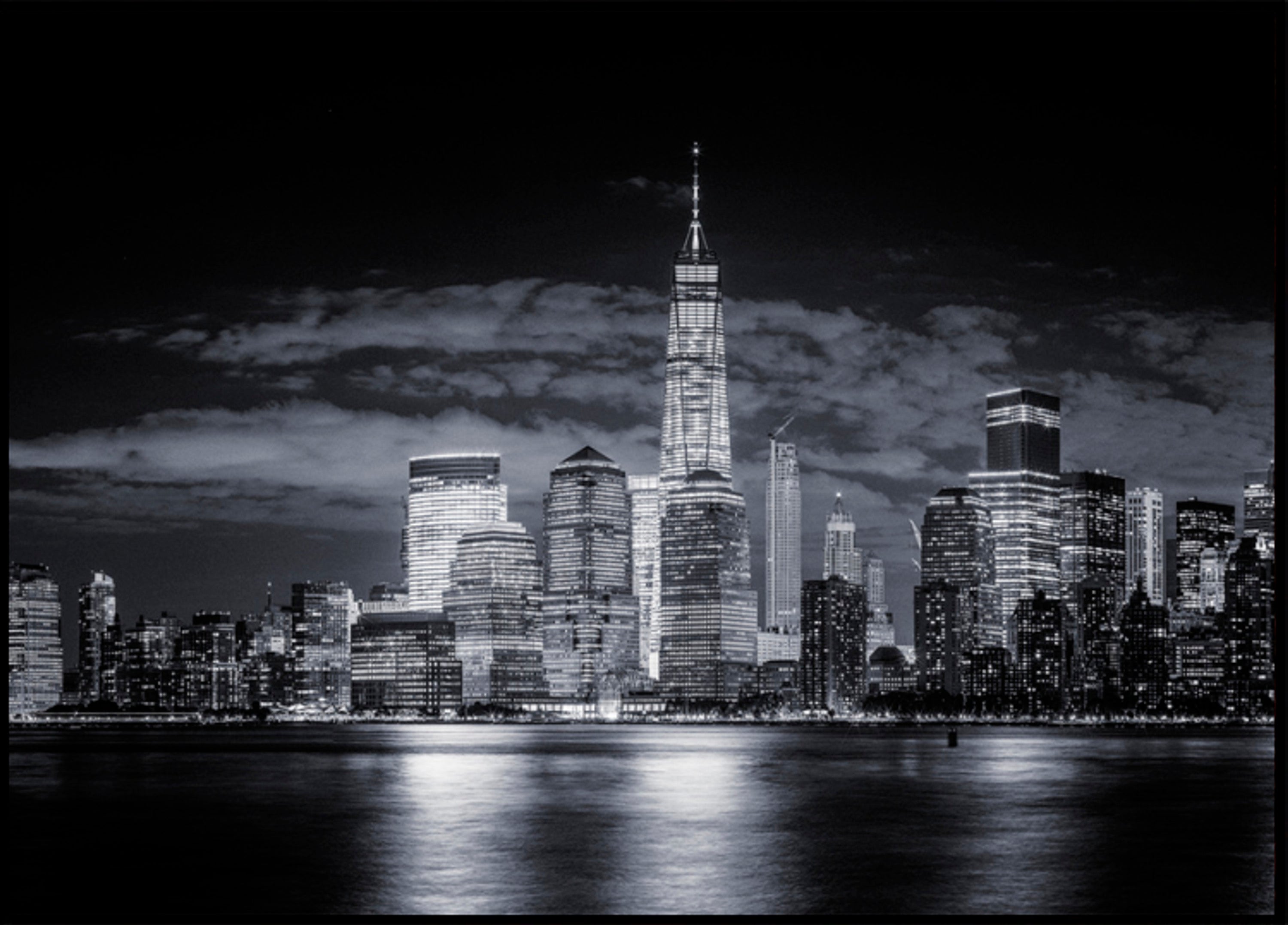 Nachtskyline von New York City