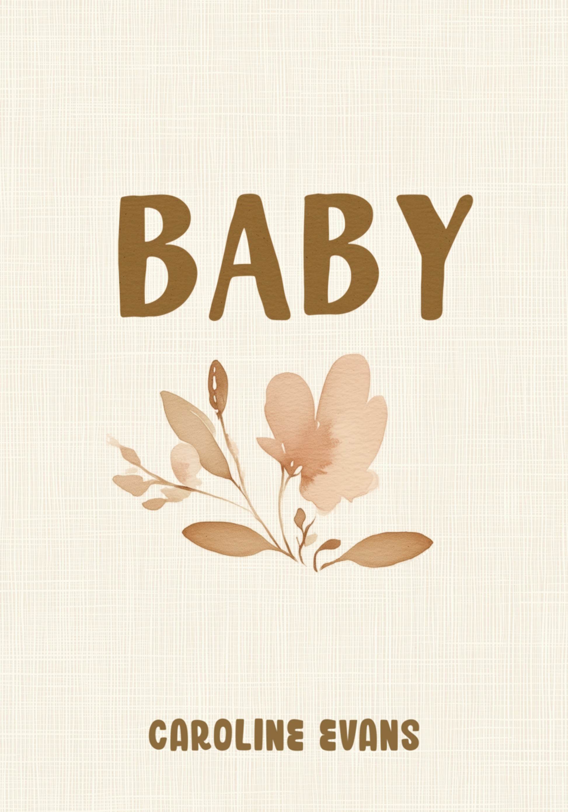 Nicht personalisierte Blumen-Babynamen-Wandkunst