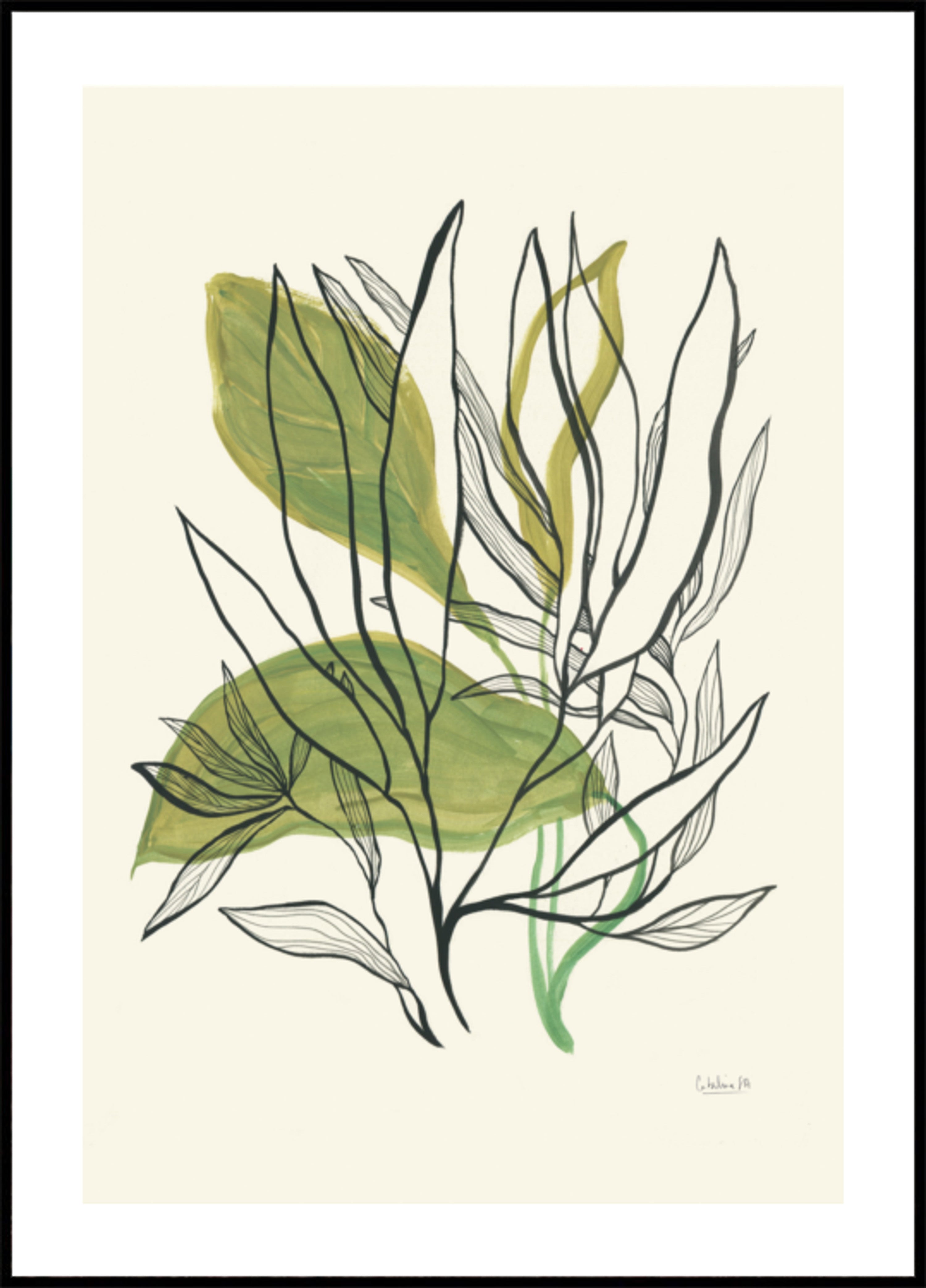 Moderne botanische Blätter