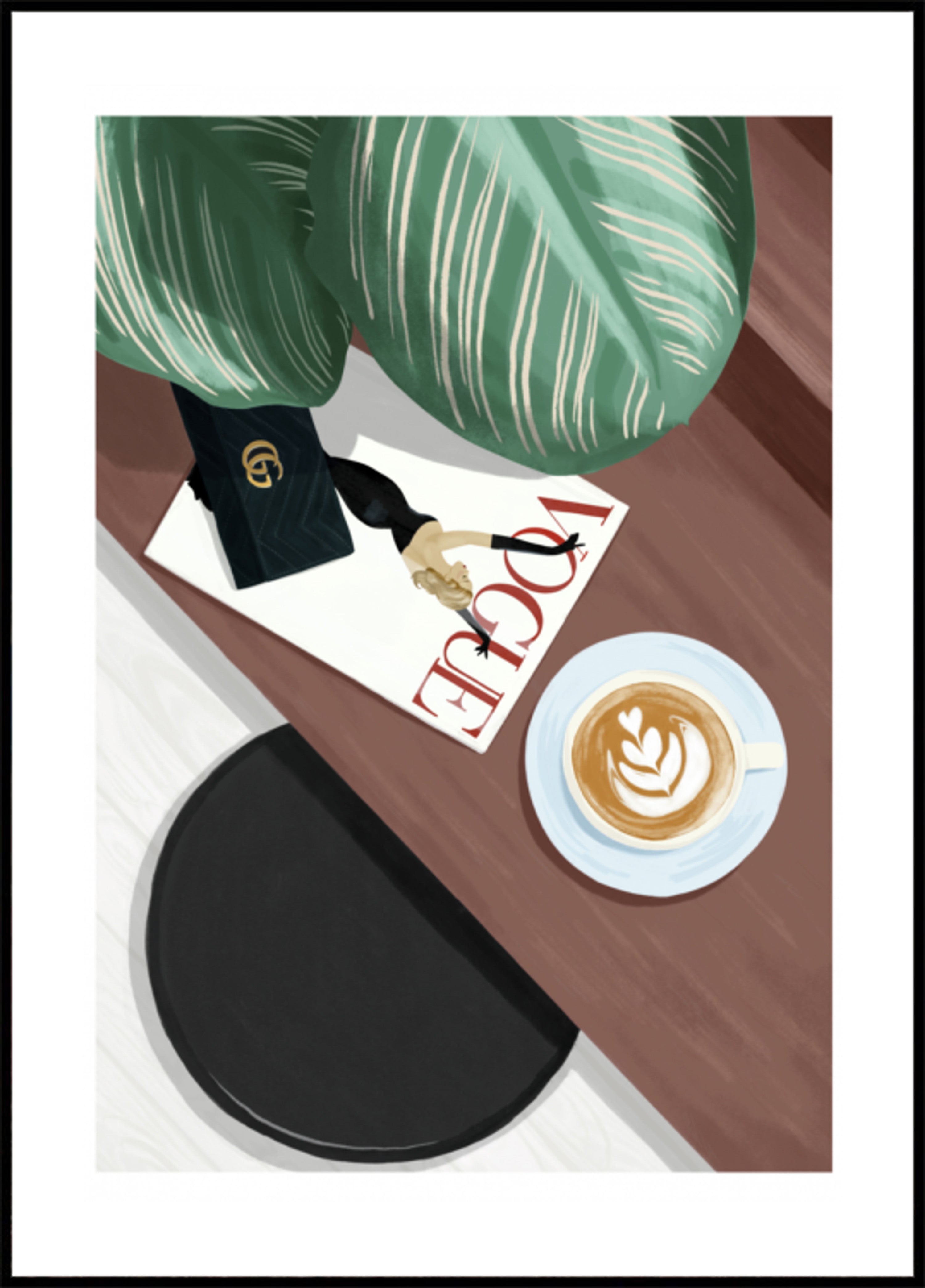 Eleganter Kaffee-Flatlay
