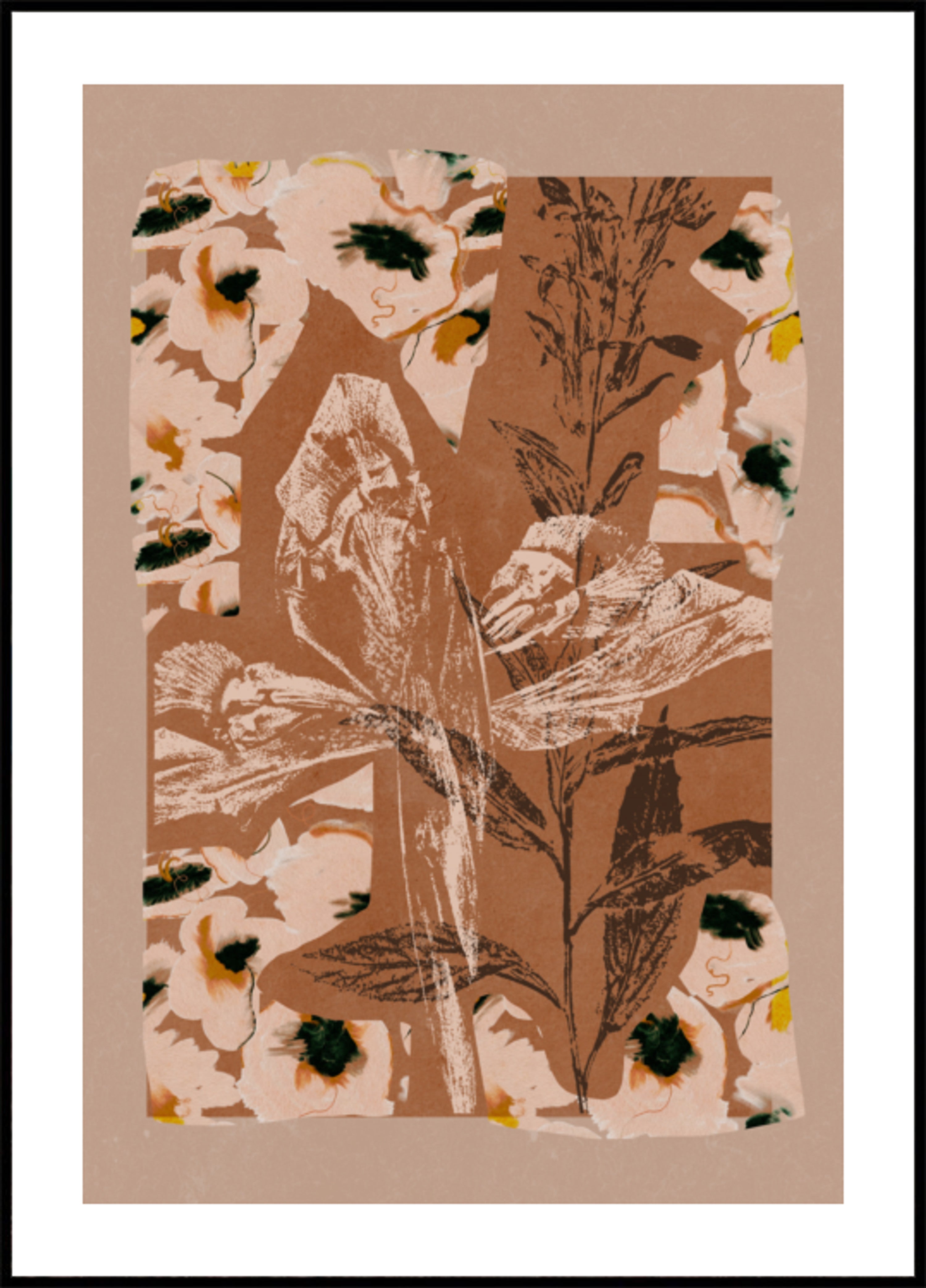 Erdige Blumencollage