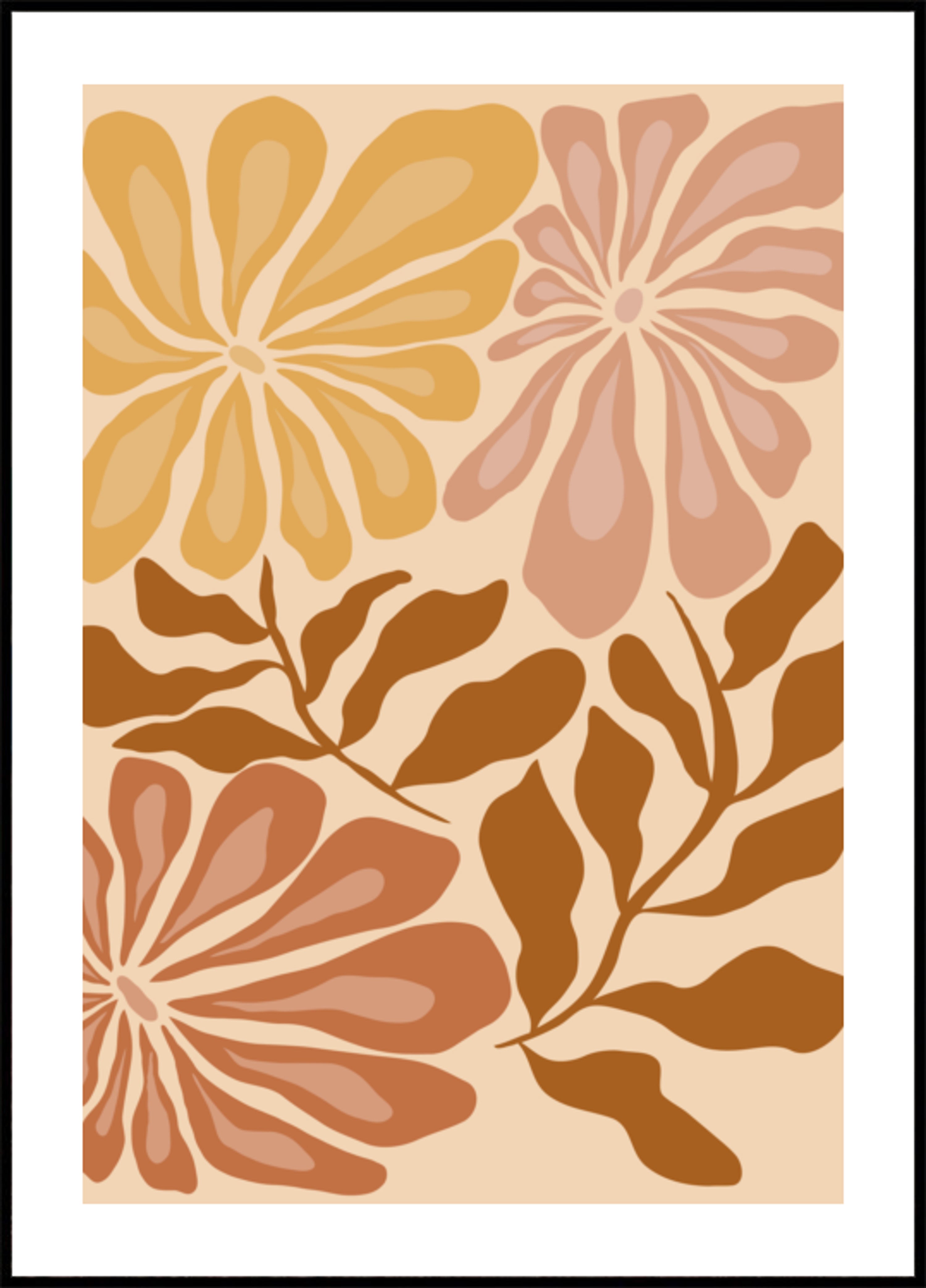 Boho florale Erdtöne