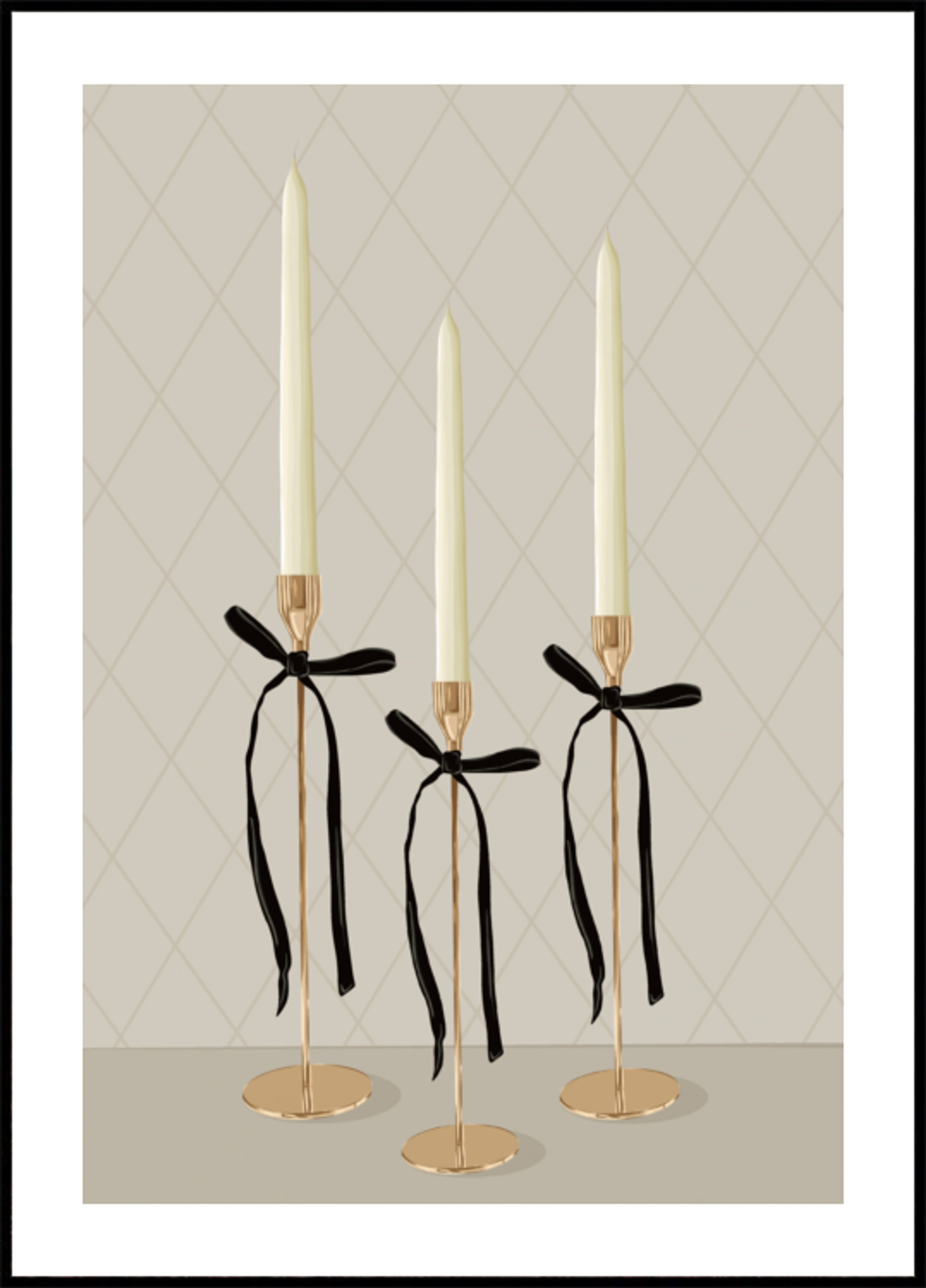 Elegante goldene Spitzkerzen