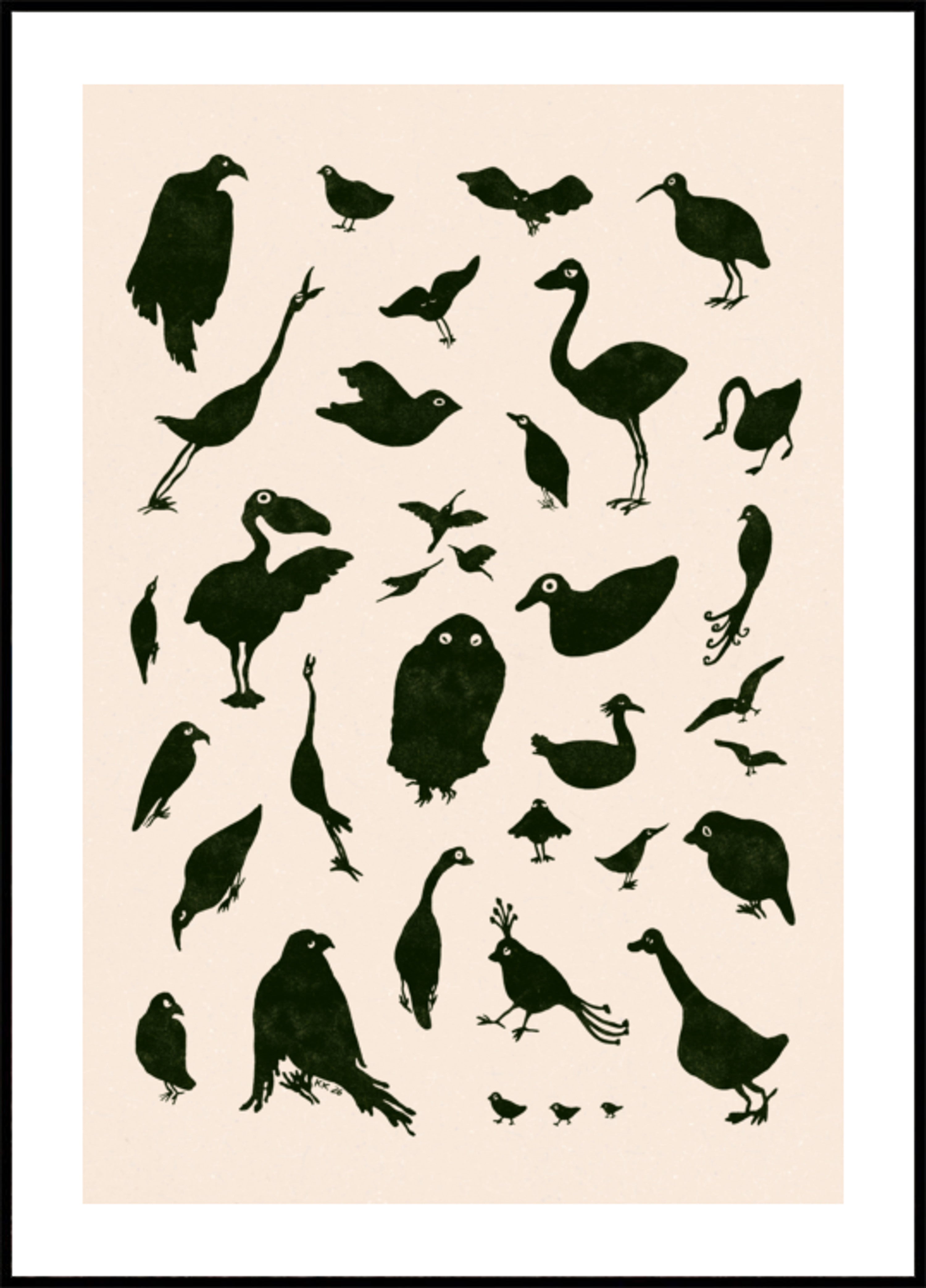 Verschiedene Vogelsilhouetten