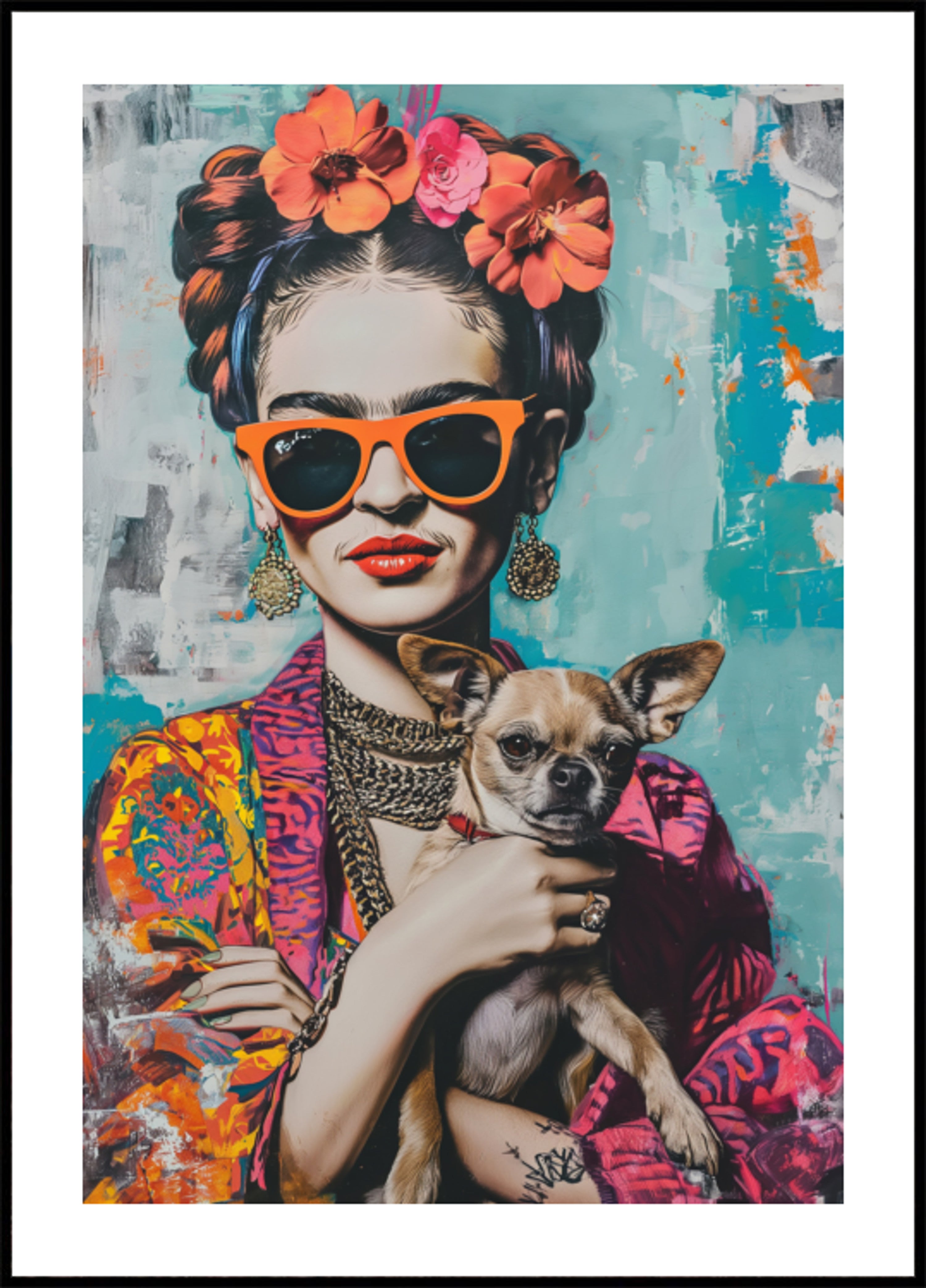 Bunte Porträt-Chihuahua