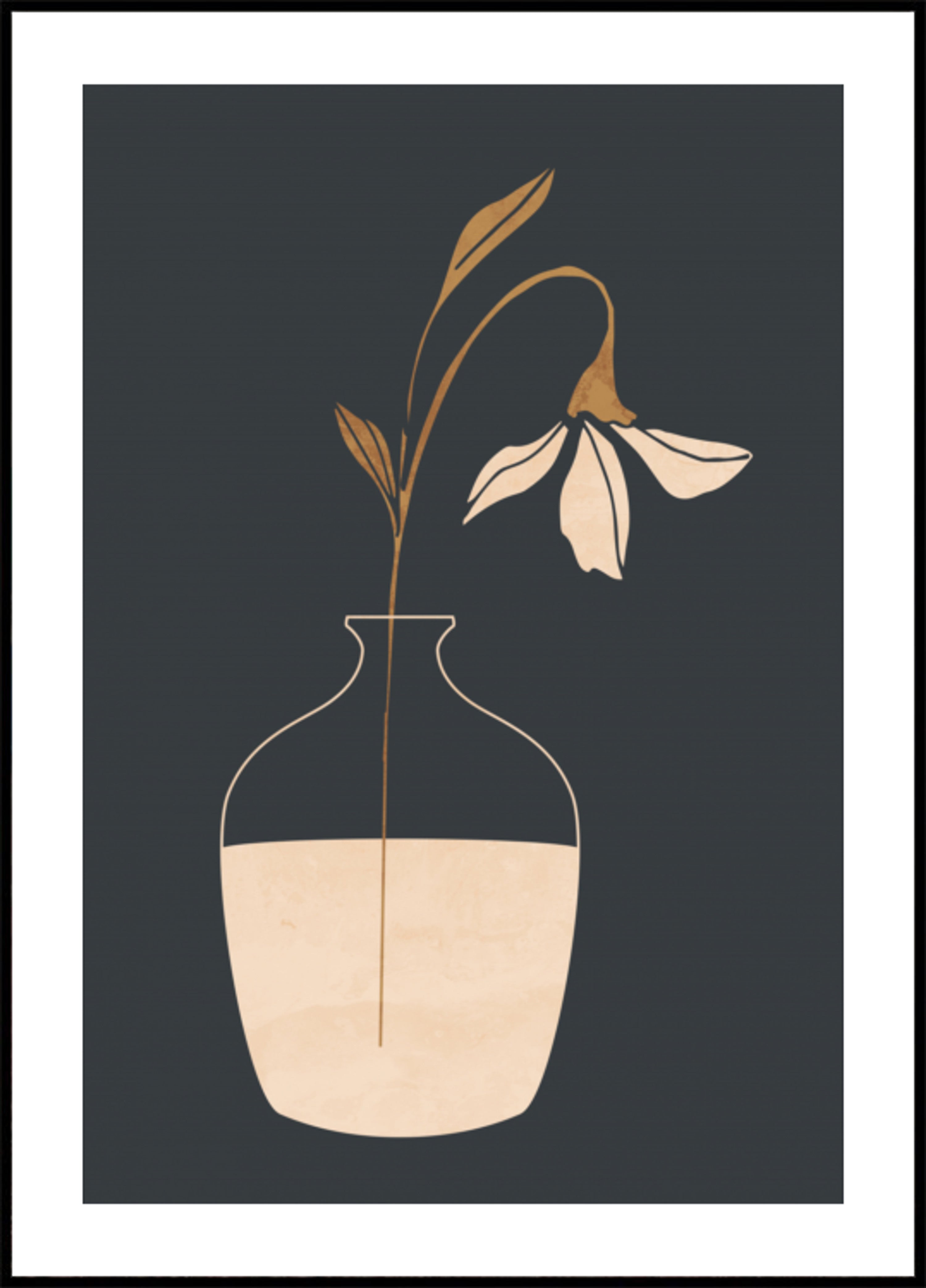 Anmutige botanische Vase