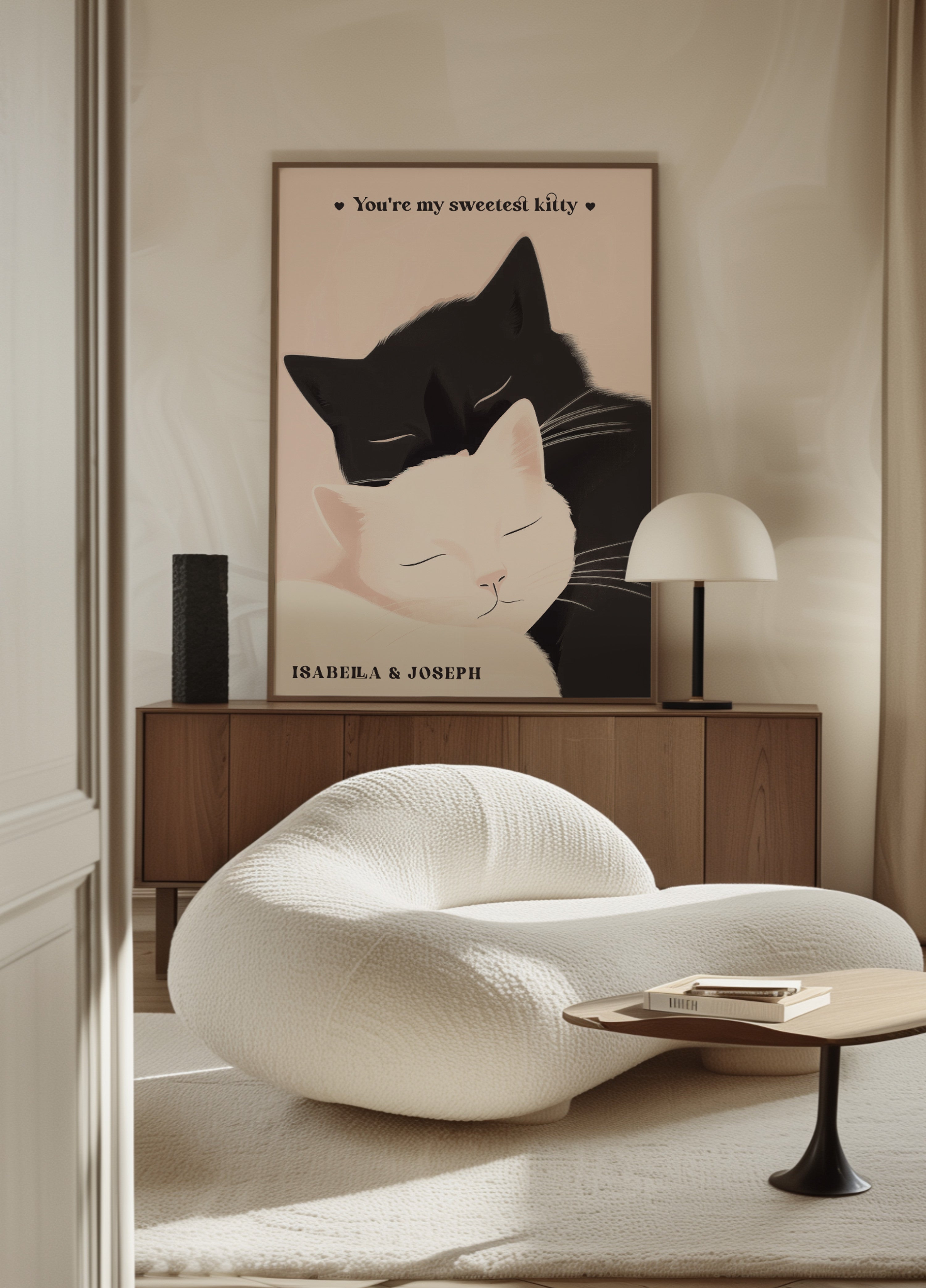 Unpersönliche Illustration der Katzenliebe