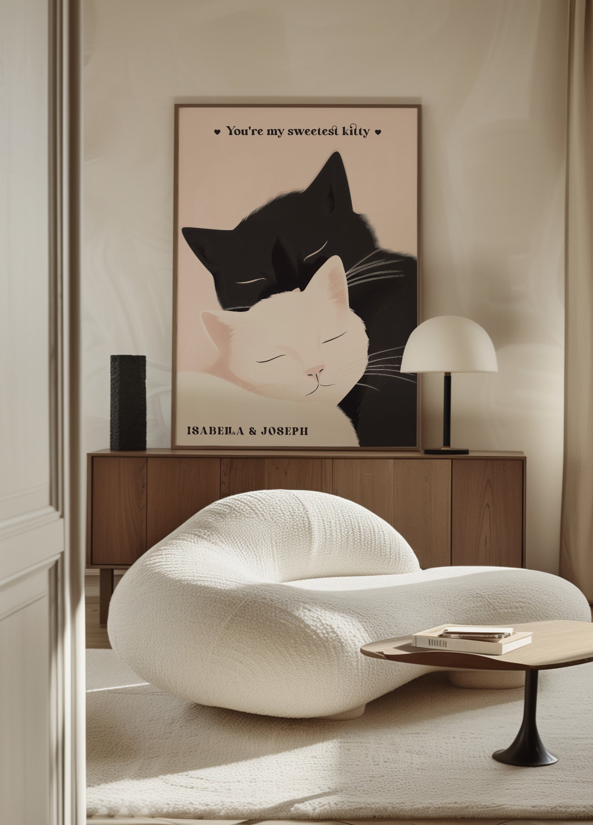 Unpersönliche Illustration der Katzenliebe