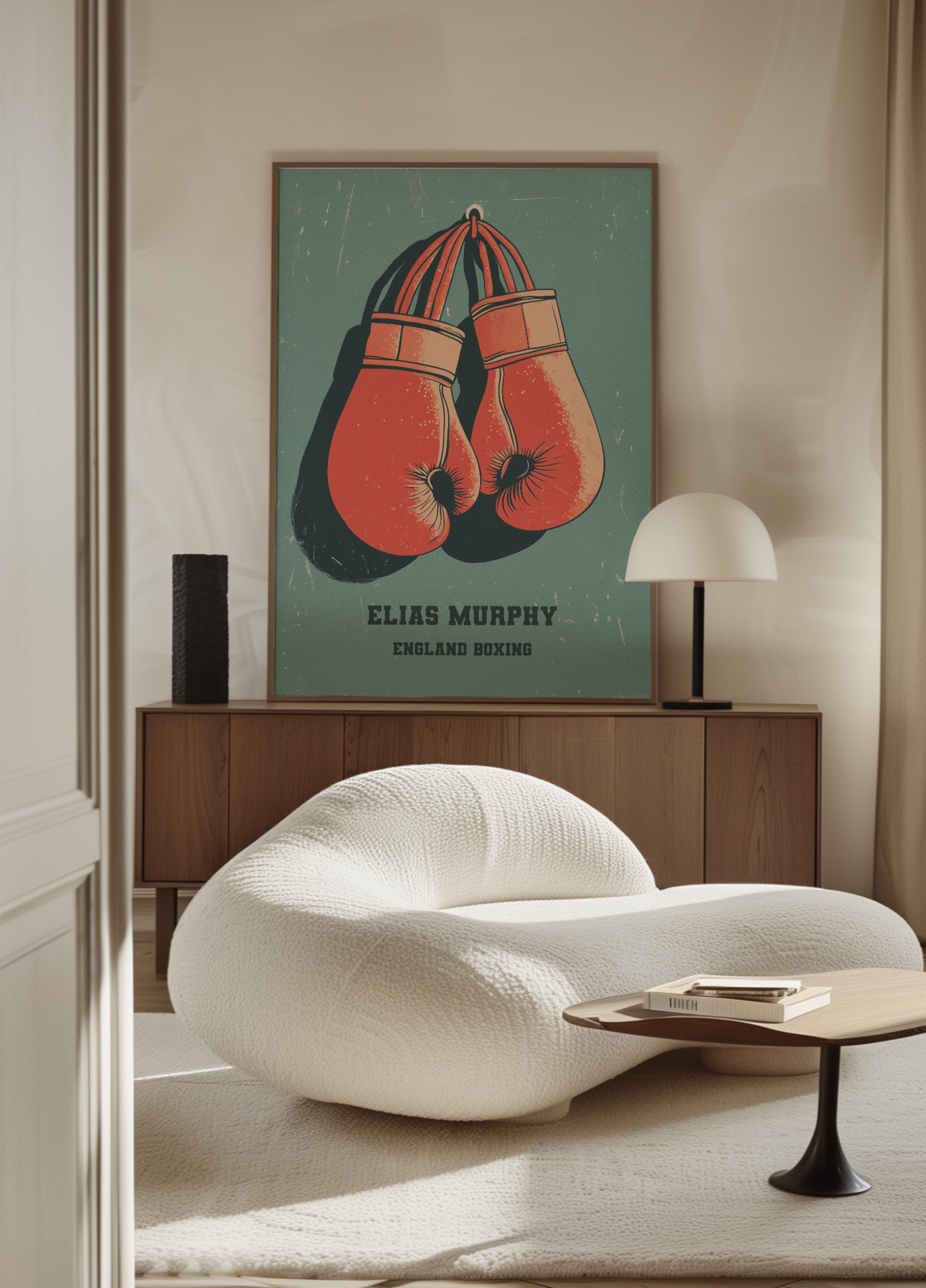 Vintage-Boxhandschuhe-Poster