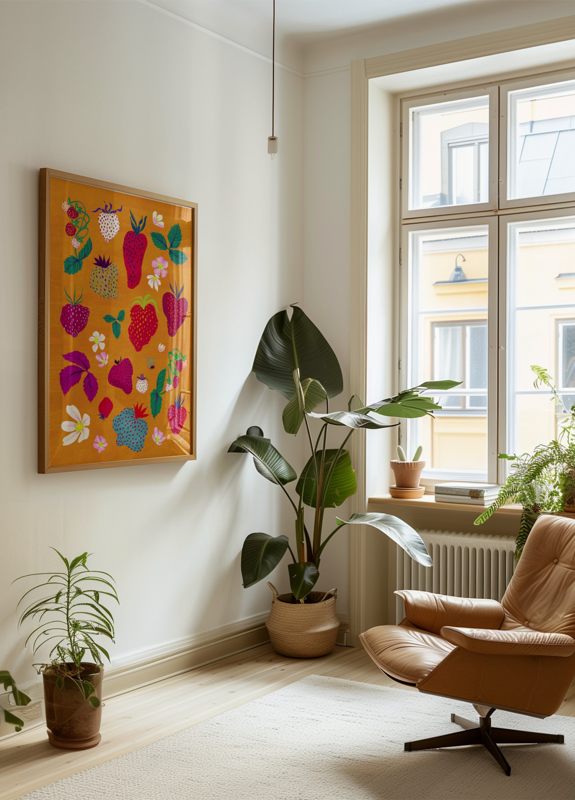 Buntes Erdbeerbeet