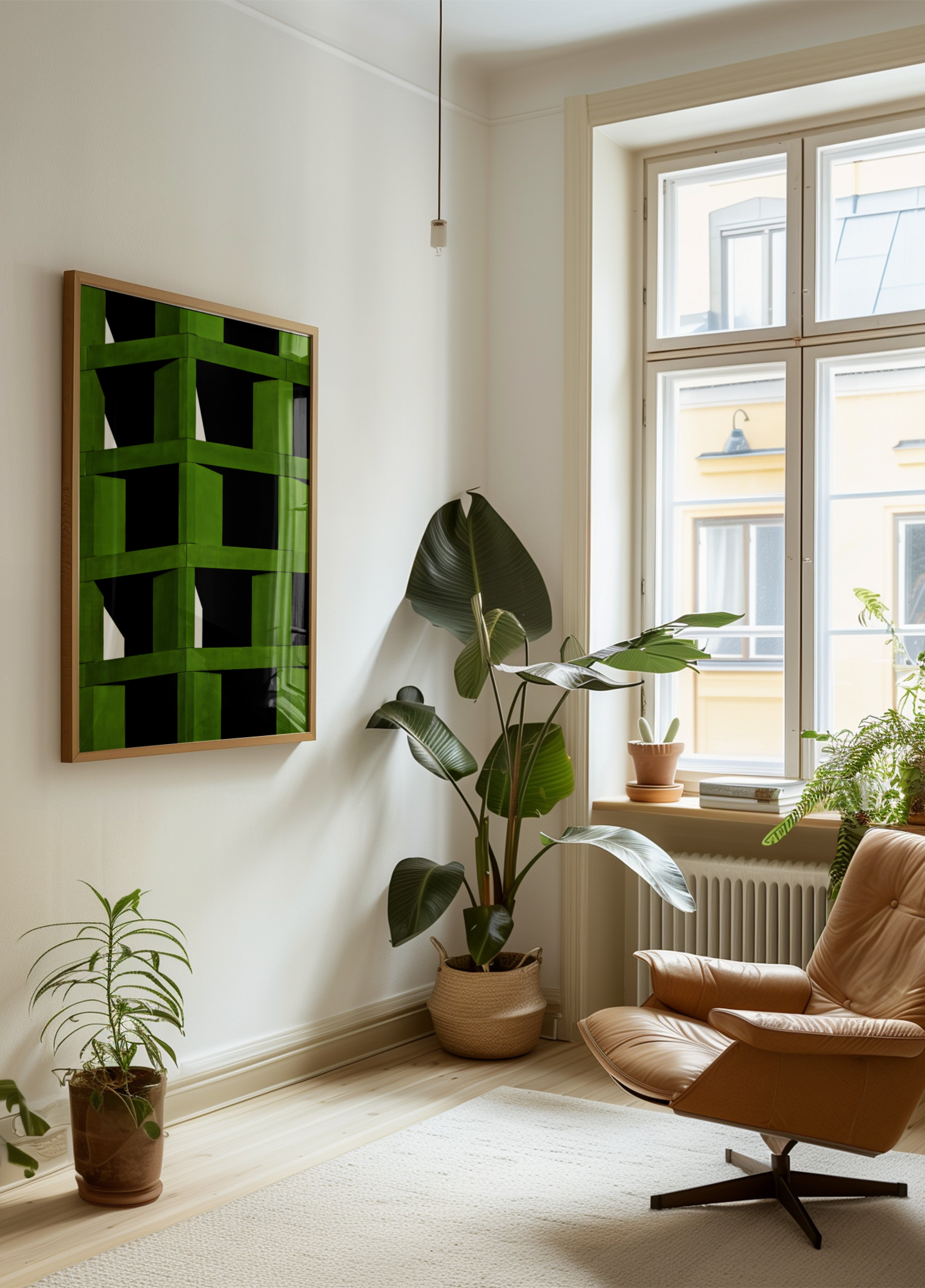 Lebendige grüne Geometrie