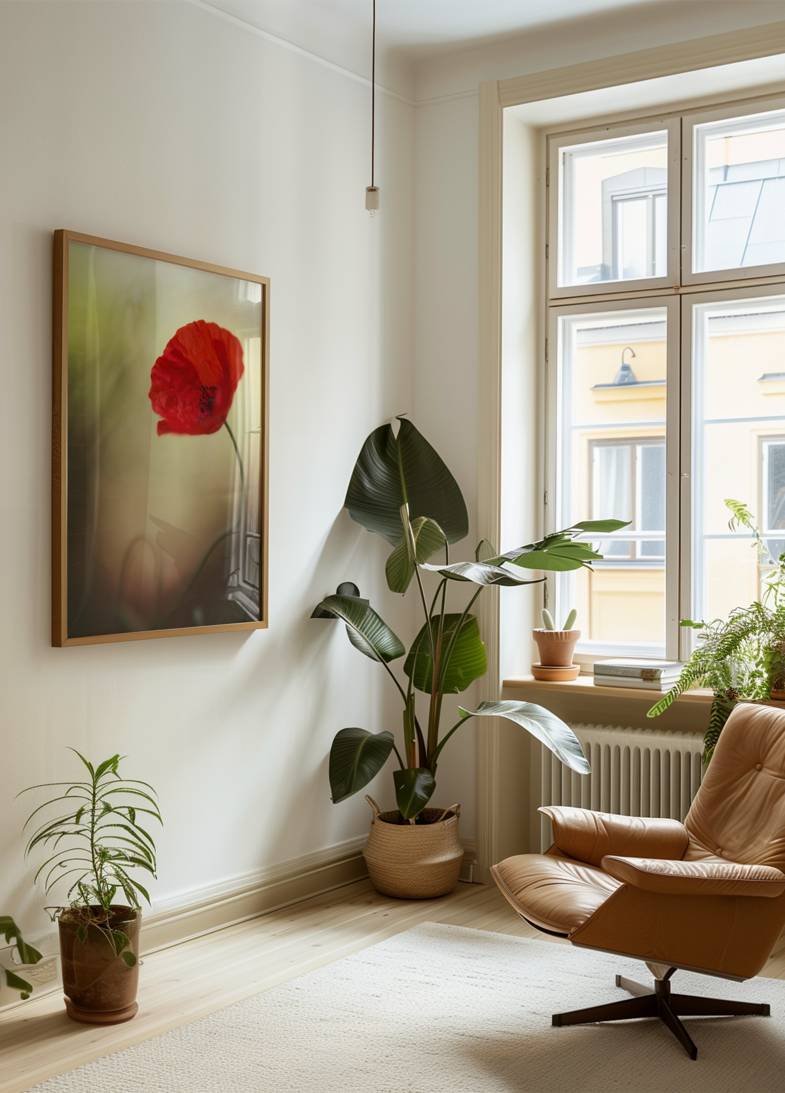 Lebendige rote Mohnblume