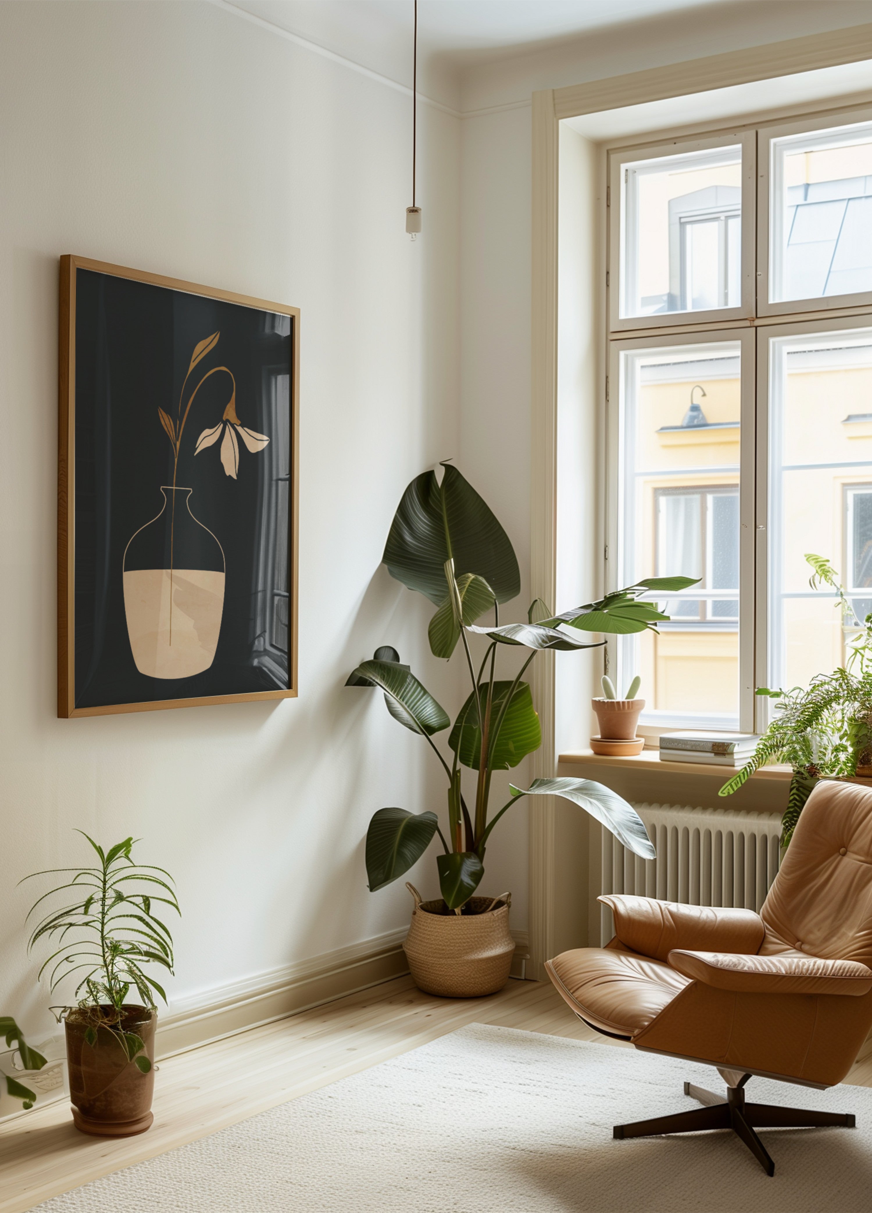 Anmutige botanische Vase